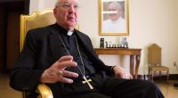 Cardinal Kevin Farrell, head of the Vatican's family and laity office, speaks during an interview with The Associated Press in Rome, July 31, 2018. (AP Photo/Paolo Santalucia, File)