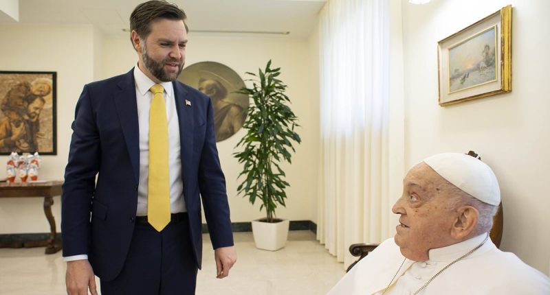 JD Vance's awkward moment with Pope Francis in the Vatican