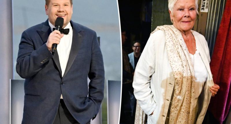 James Corden makes cringey sex joke about Judi Dench at star-studded gala