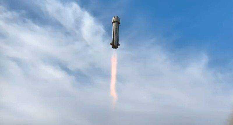 Jeff Bezos FACEPLANTS as he scrambles to find the door to his rocket