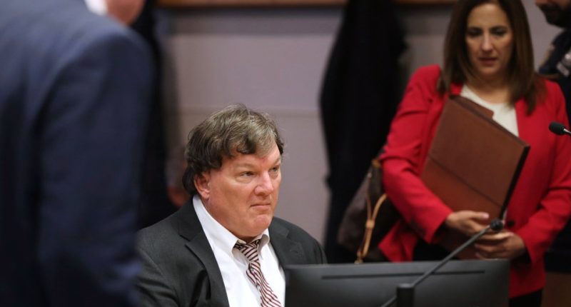 Rex Heuermann at a Frye hearing in a Suffolk County courtroom.