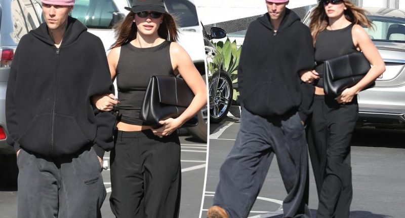 Justin Bieber and wife Hailey match in all black for lunch date in LA as marriage rumors rage on