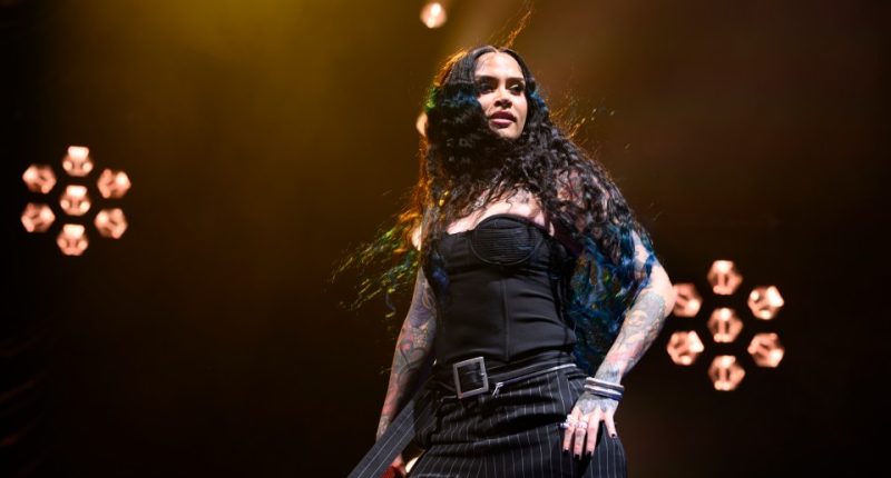 Kehlani performing onstage.
