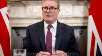 Keir Starmer, Prime Minister of the United Kingdom, at a roundtable meeting.