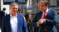 2F9JTDJ Labour leader Sir Keir Starmer, with Dan Norris during a visit to Bath, to support West of England metro mayoral candidate Dan Norris and mark Labour's launch of an independent Commission to rebuild Britain's high streets. Picture date: Monday April 19, 2021.