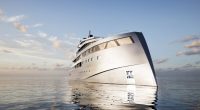 Luxury superyacht concept on the water.
