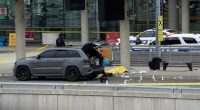 Crime scene at Toronto Pearson International Airport.