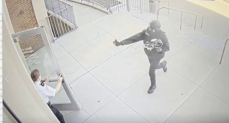 Massachusetts man in gas mask pepper sprays officers in courthouse near Boston, video shows