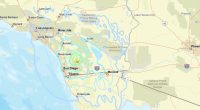 Map showing earthquake near San Diego.