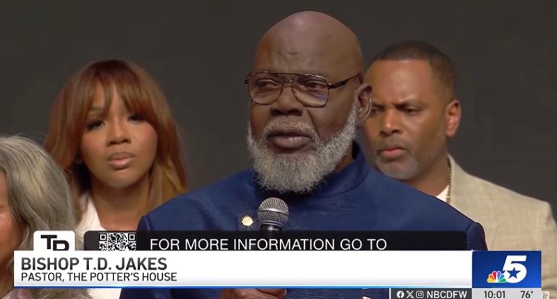 Bishop T.D. Jakes announcing his stepping down from The Potter's House.