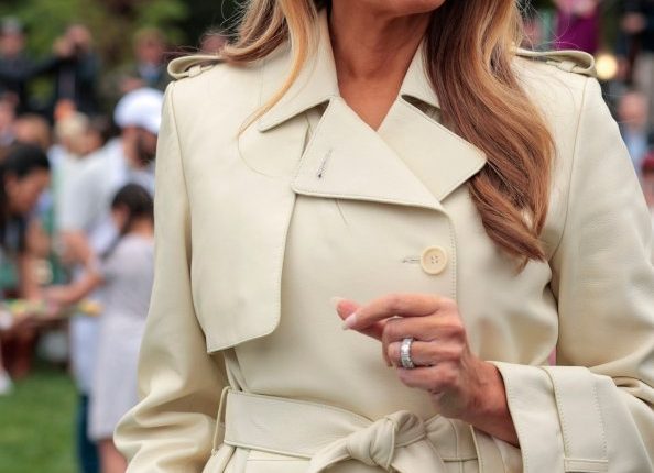 Melania Trump at the White House Easter Egg Roll.