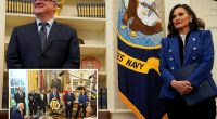 Michigan Gov. Gretchen Whitmer hid face behind binders during Trump Oval Office press conference
