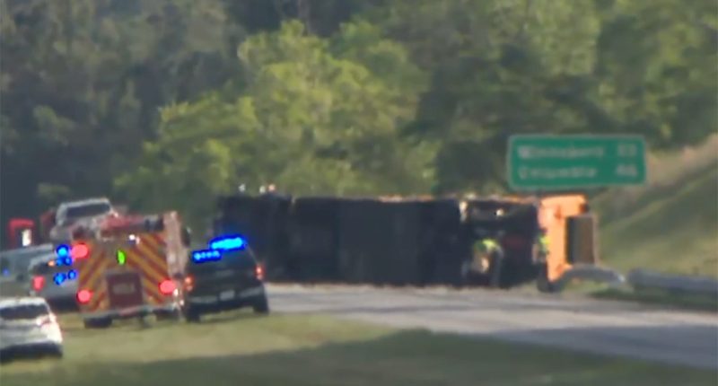 Middle school students injured after South Carolina school bus flips on highway