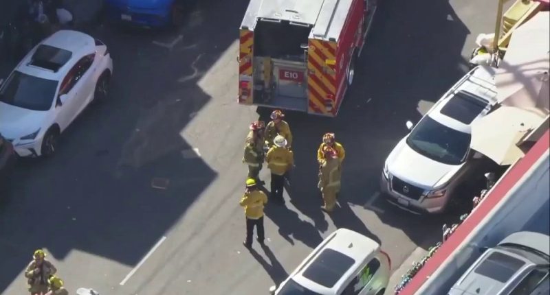 Minivan plows through crowd injuring at least 9 in busy Los Angeles shopping district