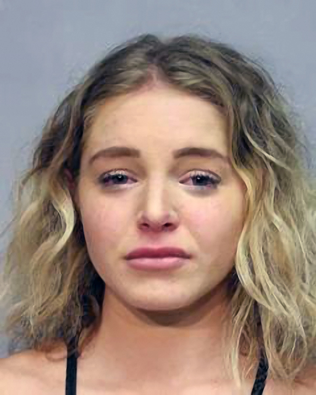 Mugshot of Courtney Clenney.