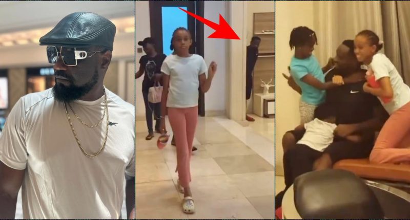 Moment Jude Okoye reunites with children after months in detention
