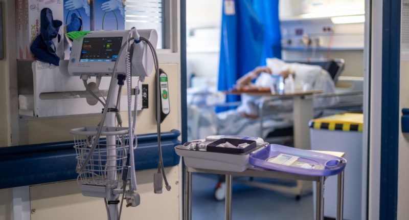Medical equipment on a hospital ward.