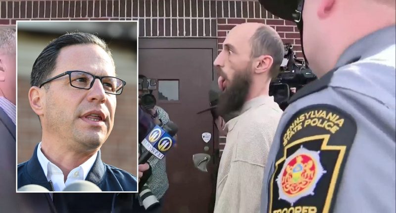 Pennsylvania governor's mansion arson suspect Cody Balmer displays bizarre behavior before court arraignment