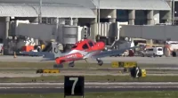 Plane bounces on Tampa airport runway while trying to land, video shows