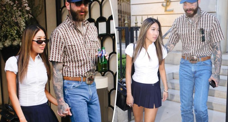 Post Malone goes shopping with new girlfriend Christy Lee in Paris after split from fiancée