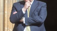 Prince Andrew, Duke of York, leaving St. George's Chapel.