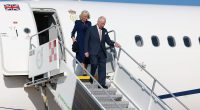 Prince Harry touches down in Britain as King Charles jets off to Italy