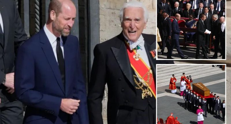 Prince William arrives at Pope Francis' funeral at the Vatican
