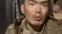 Screengrab of a Chinese soldier captured in Ukraine.