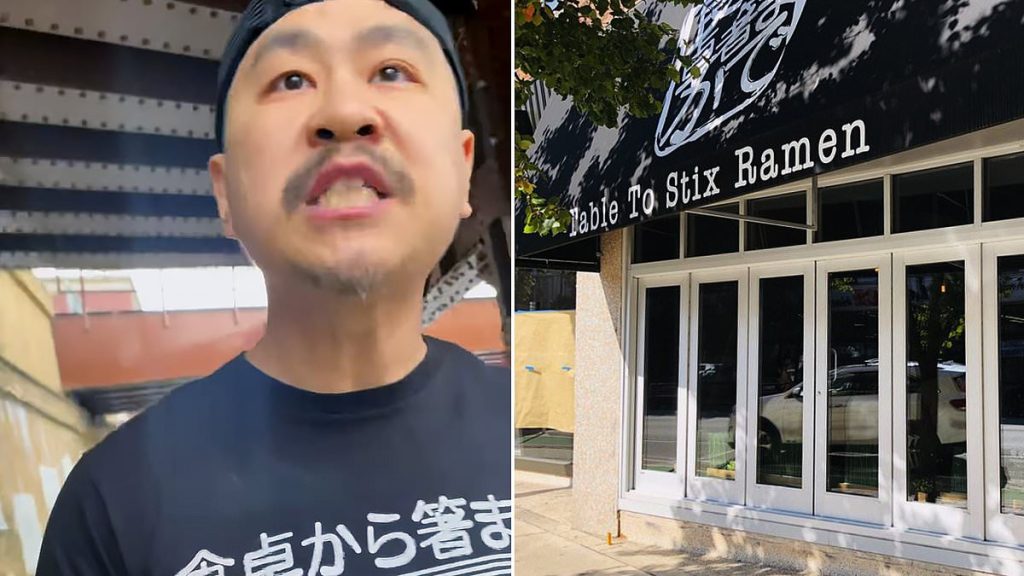 Ramen business owner chases man down the street demanding he tip