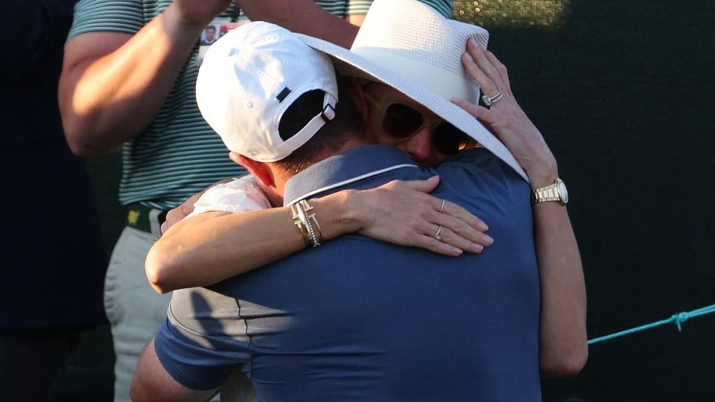 Rory McIlroy emotionally celebrates Masters win with wife Erica Stoll