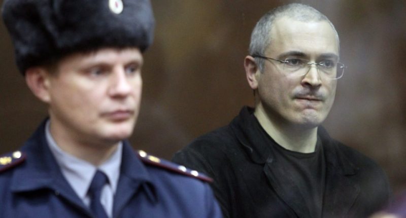 Platon Lebedev, Mikhail Khodorkovsky's business partner, in court.