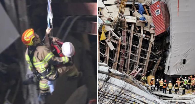 South Korea worker rescued from collapsed subway construction site