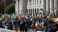 Thousands march in Dublin against Ireland's mass migration policies as McGregor pursues presidential bid