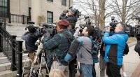 True crime reporters blocked outside courthouse where Karen Read is on trial file First Amendment lawsuit