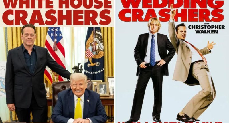 Trump, Vince Vaughn recreate ‘Wedding Crashers’ photo during White House visit