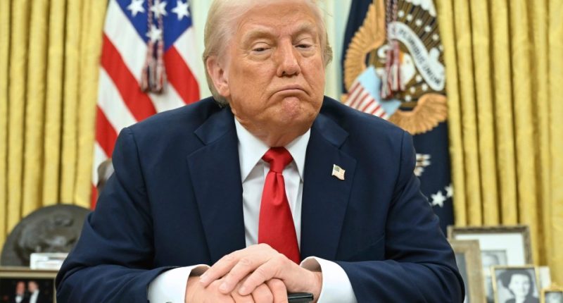 President Trump in the Oval Office.