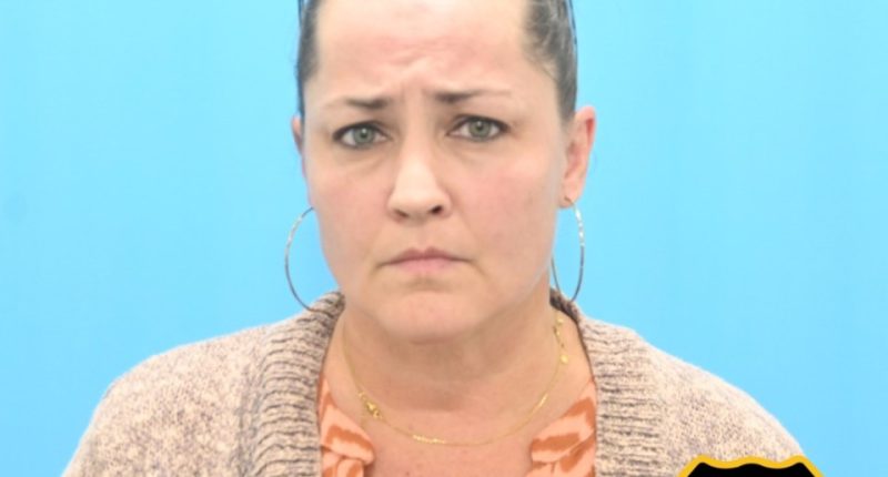 Mugshot of Jill Campbell, an Opelika Middle School teacher facing criminal charges.