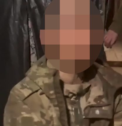 Captured Chinese soldier in Ukraine.