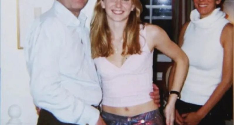 Prince Andrew with Virginia Giuffre and Ghislaine Maxwell.