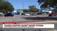 Walmart parking lot; charges dropped against a Marine veteran accused of stealing a computer.
