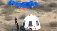 Crew recovering SpaceX Dragon capsule after landing.