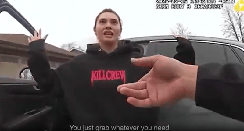 Watch moment teacher Christina Formella is arrested for raping teen student as her baffled husband watches on in horror