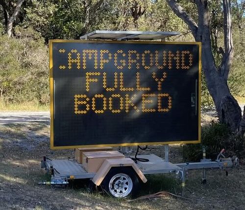 Fully booked camping ground