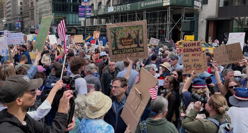 Anti-Trump protesters turn out to rallies in New York, Washington and other cities across country