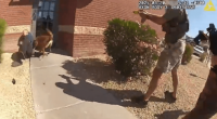 Arizona man accused of driving into police station twice