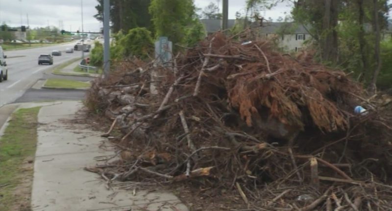 Augusta pauses debris removal with piles of work still to go