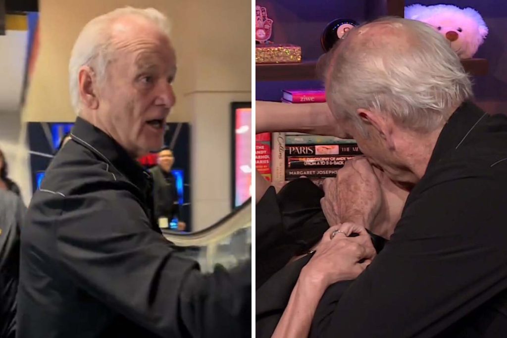 Bill Murray captured railing against a pushy fan days before aggressively kissing Naomi Watts on 'Watch What Happens Live'