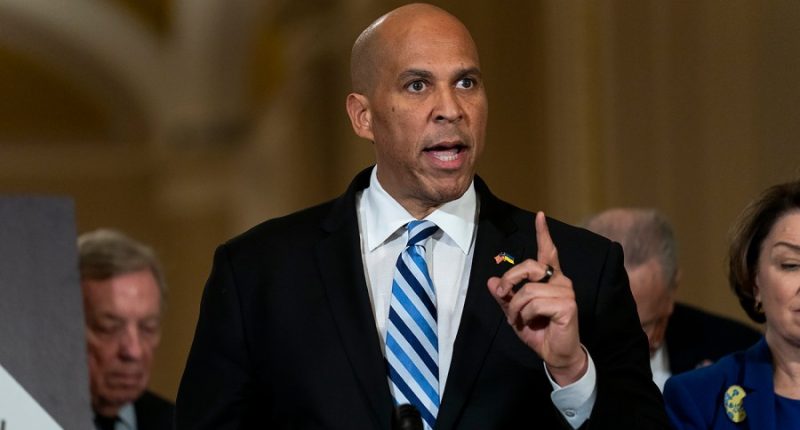 Booker talks through the night in marathon floor speech to protest Trump 