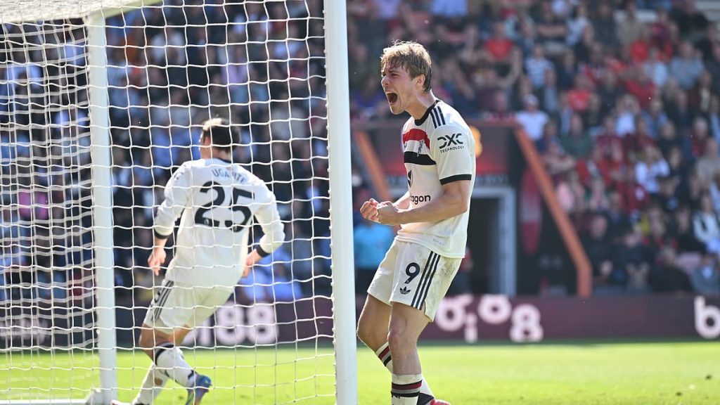 Bournemouth 1-1 Man United: Rasmus Hojlund nets 96th minute equaliser to rescue a point for Ruben Amorim's men against 10-man Cherries