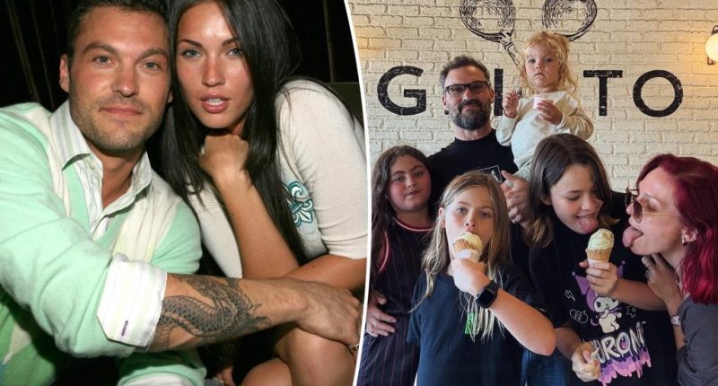 Brian Austin Green and Megan Fox’s three sons pose for rare family photo